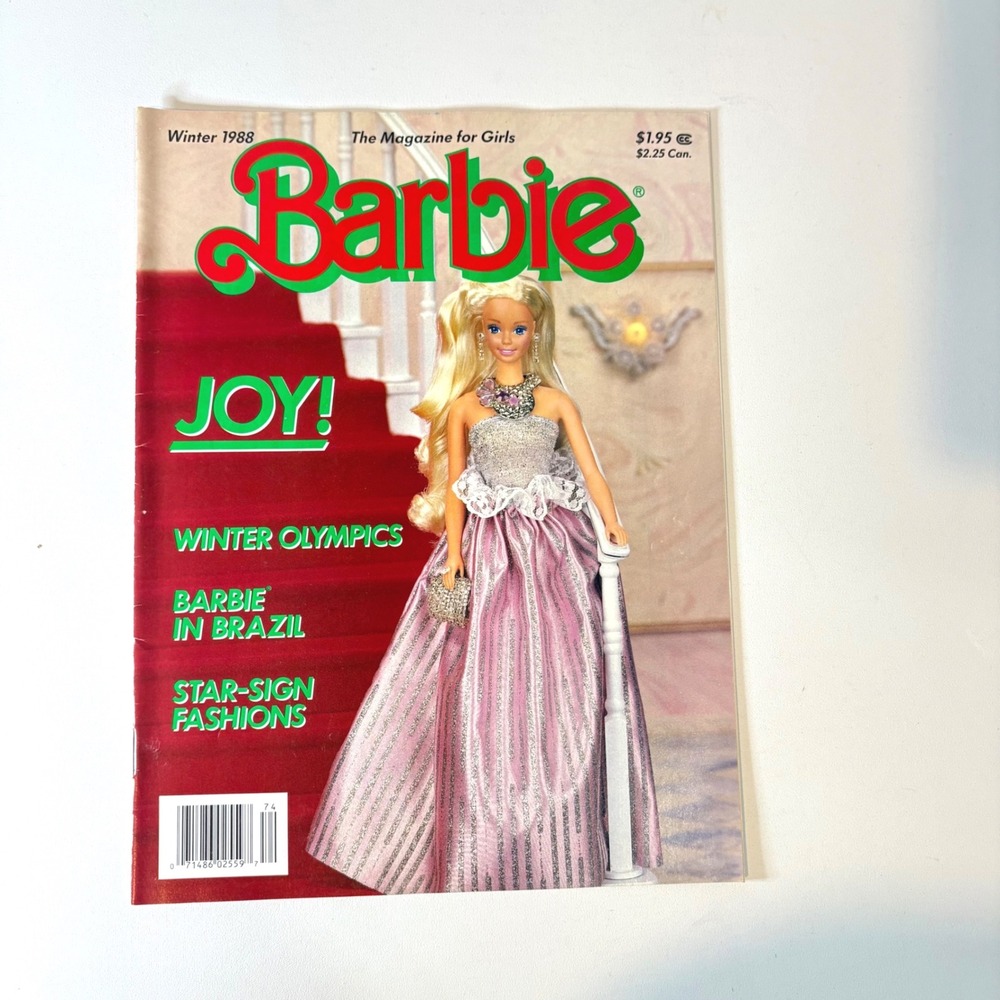 Vintage Winter 1988 Barbie Magazine for Girls Winter Olympics Brazil Lisa Frank